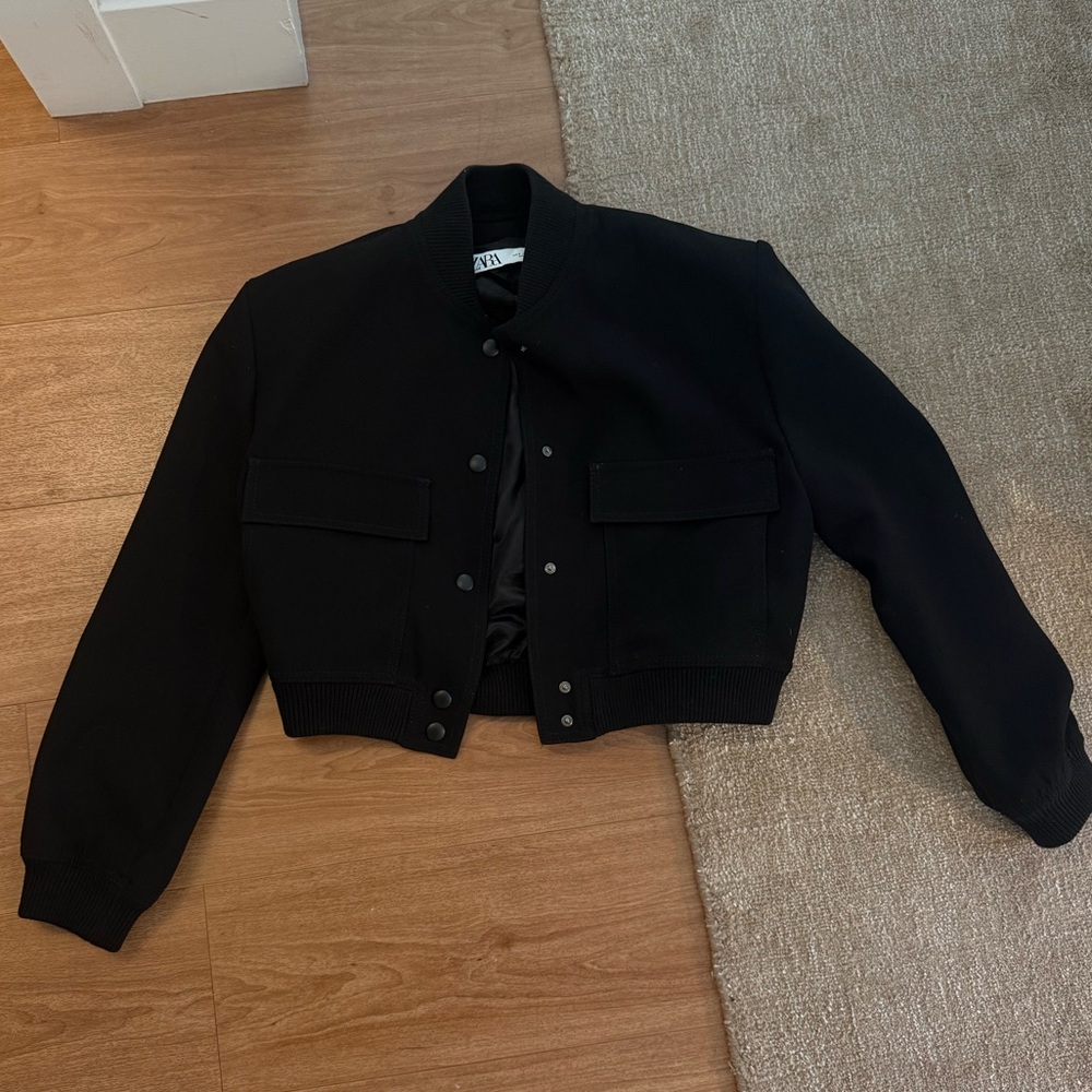 Zara cropped bomber jacket